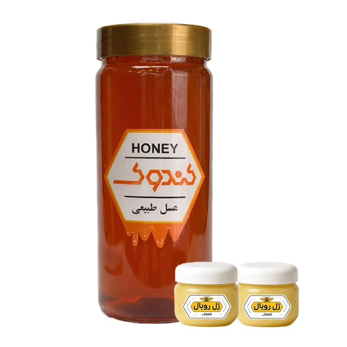 تصویر ترکیب 30 گرم ژل رویال و یک کیلو عسل کنار